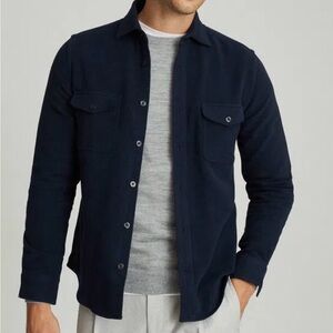 Reiss Navy Shirt Jacket Size Small